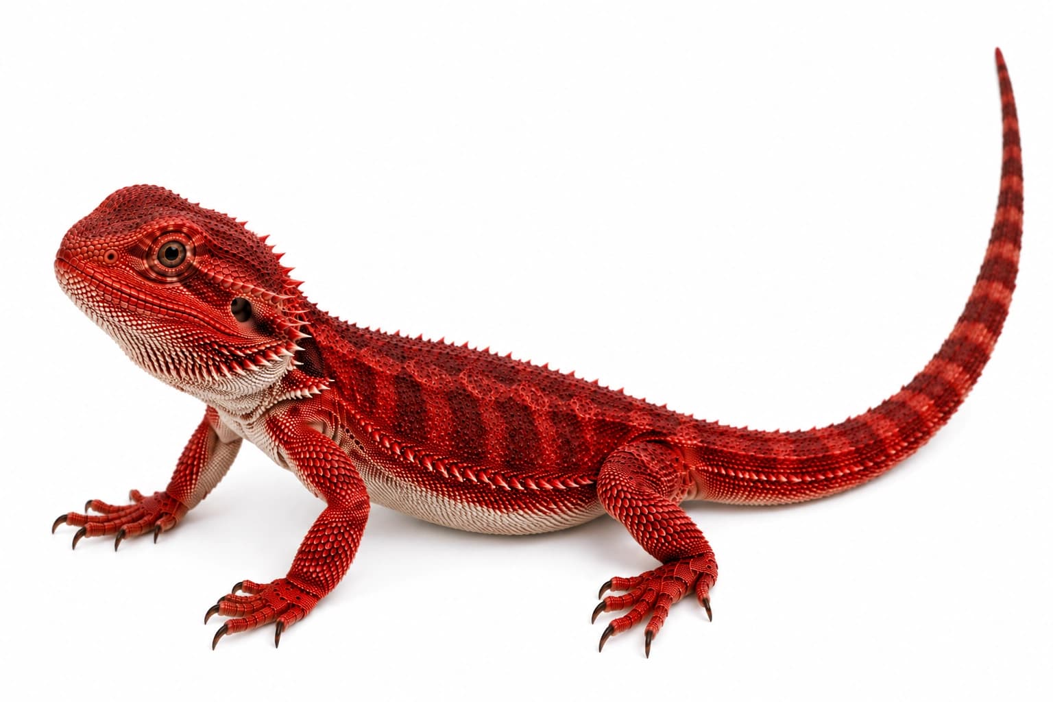 Juvenile Red Monster Bearded Dragon showing developing red pigmentation and bloodline characteristics