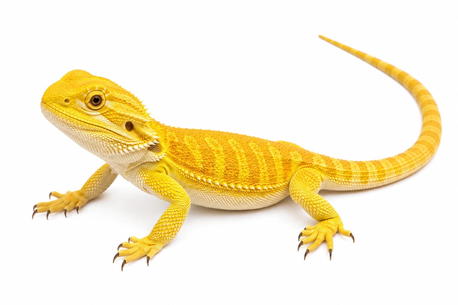 Juvenile Yellow Bearded Dragon showing developing yellow colour and natural pattern